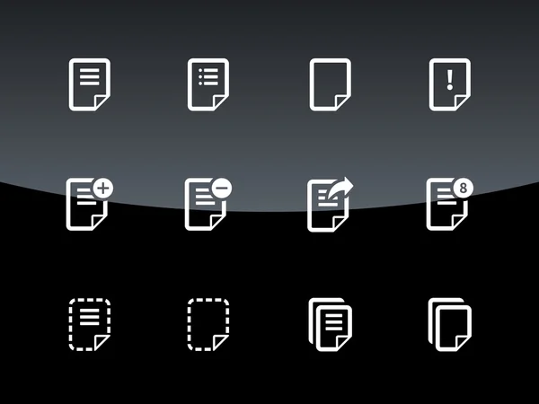 Kladblok-documentpictogrammen van bestanden en Opmerking. — Stockvector