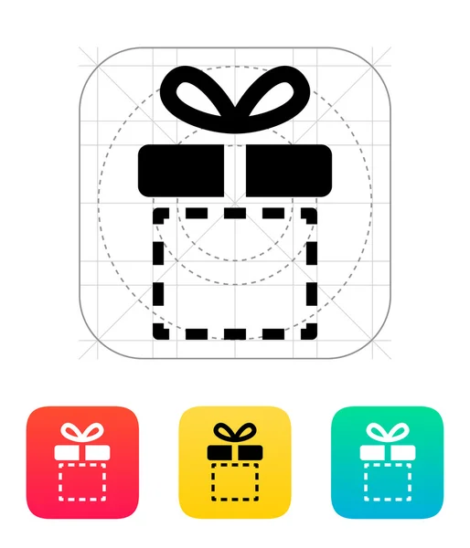 Gift box empty icon. — Stock Vector
