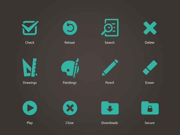 Application interface icons.
