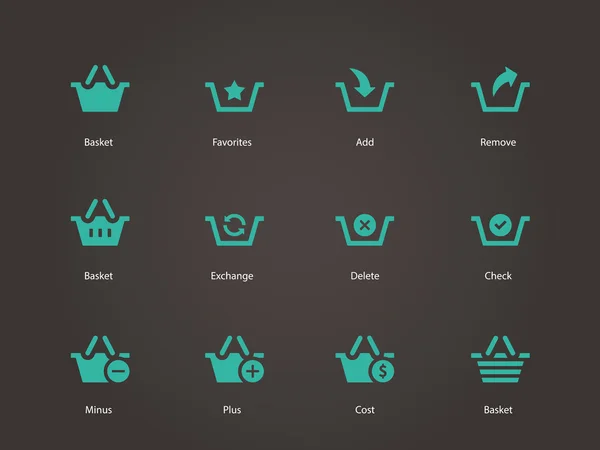 Shopping Basket icons. — Wektor stockowy