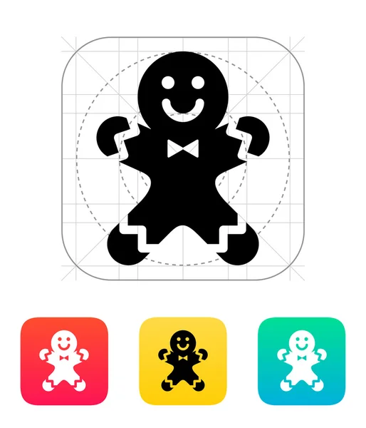 Gingerbread man icon. — Stock Vector