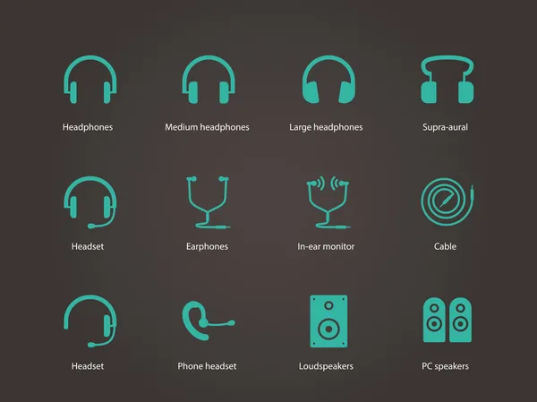 kulaklık ve hoparlör simgeleri.