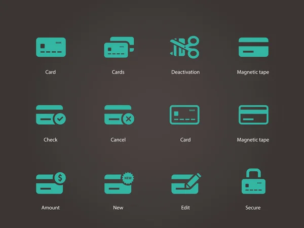 Iconos de tarjetas de crédito . — Archivo Imágenes Vectoriales