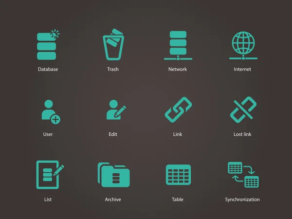 データベースのアイコン. — ストックベクタ