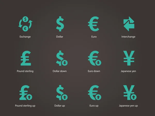 Exchange Rate icons. — Stock Vector