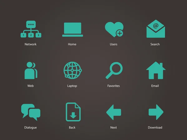 Сетевые иконки. — стоковый вектор