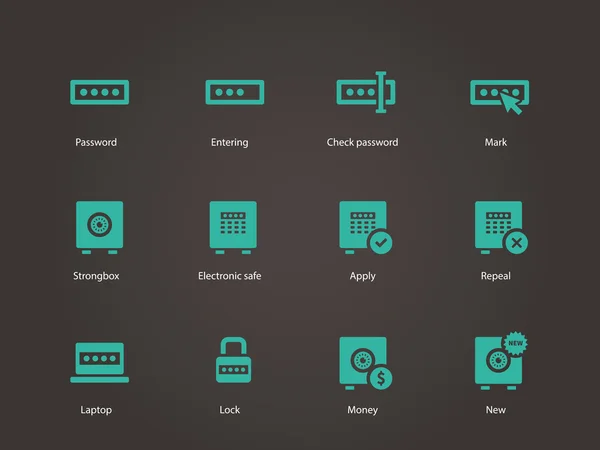 Password icons. — Stock Vector