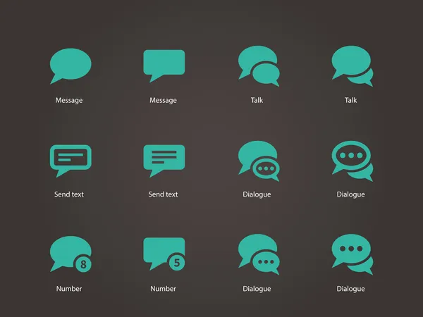 メッセージ バブル アイコン. — ストックベクタ