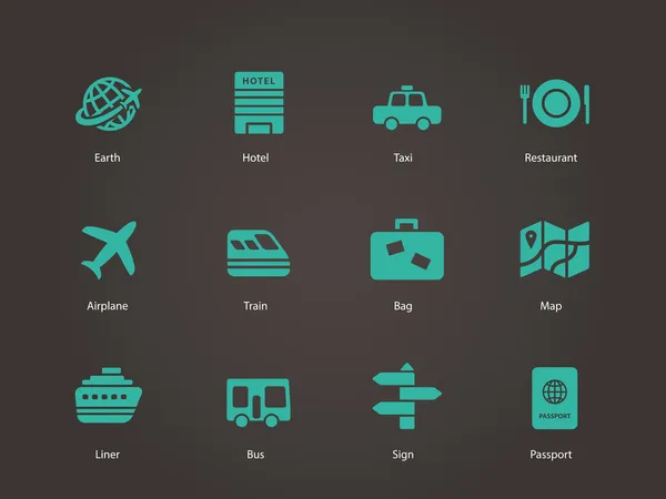 Подорожі іконки . — стоковий вектор
