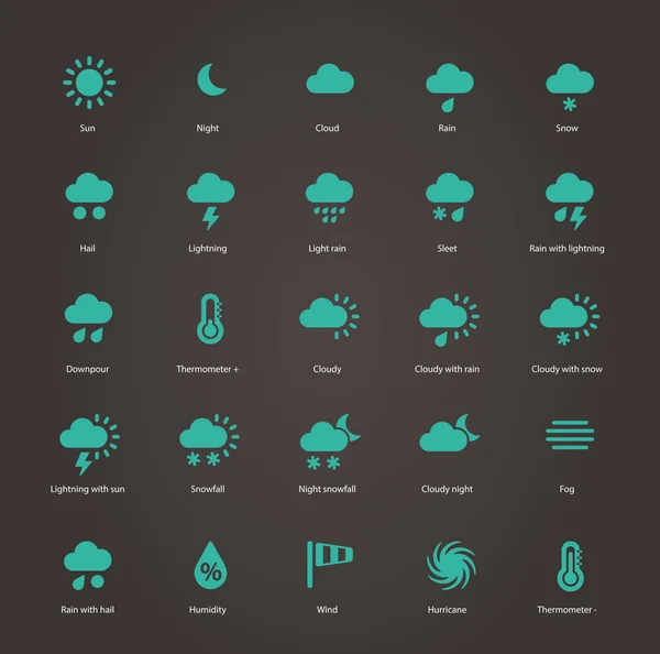 Icônes météo . — Image vectorielle