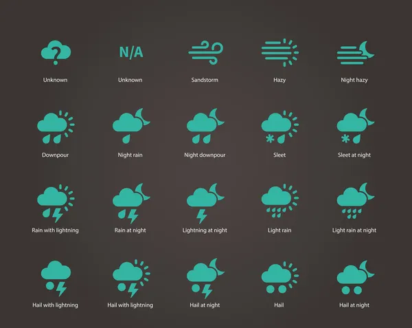 Wettersymbole. — Stockvektor