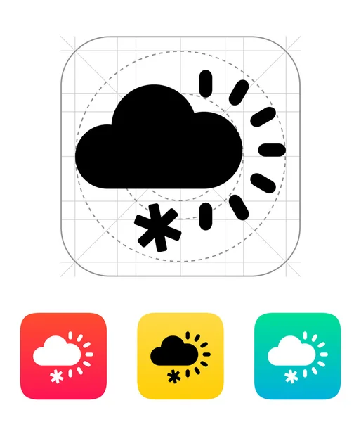Cloudy with snow weather icon. — Stock Vector