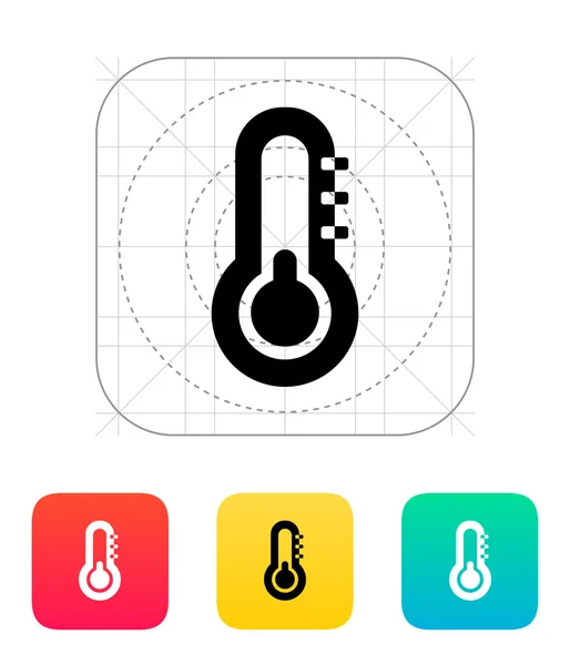 Thermomètre avec icône moins le temps . — Image vectorielle