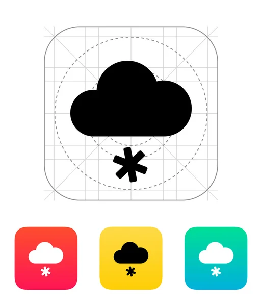 Ícone clima de neve . — Vetor de Stock