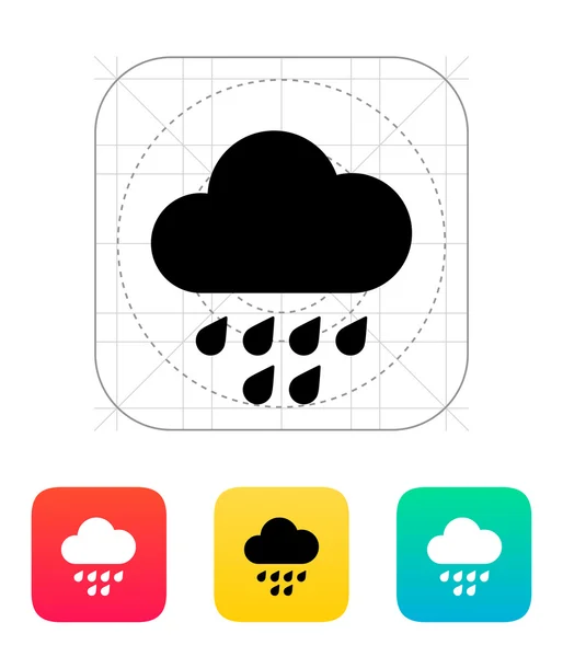 Icono de tiempo de lluvia ligero . — Vector de stock