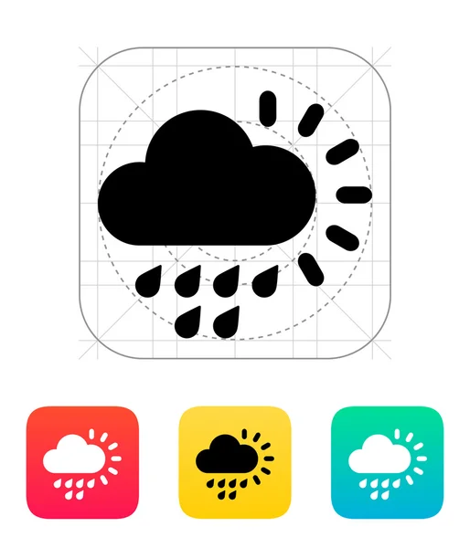 Lichte regen weerpictogram. — Stockvector