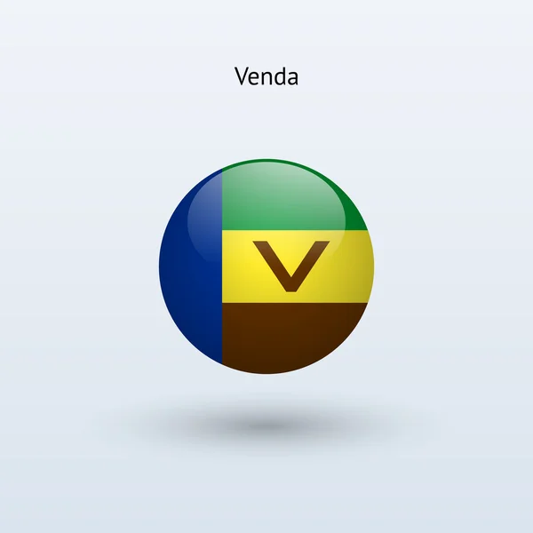 Drapeau rond Venda. Illustration vectorielle . — Image vectorielle