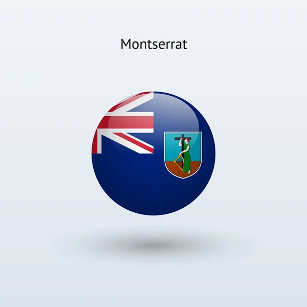 Drapeau rond Montserrat. Illustration vectorielle . — Image vectorielle