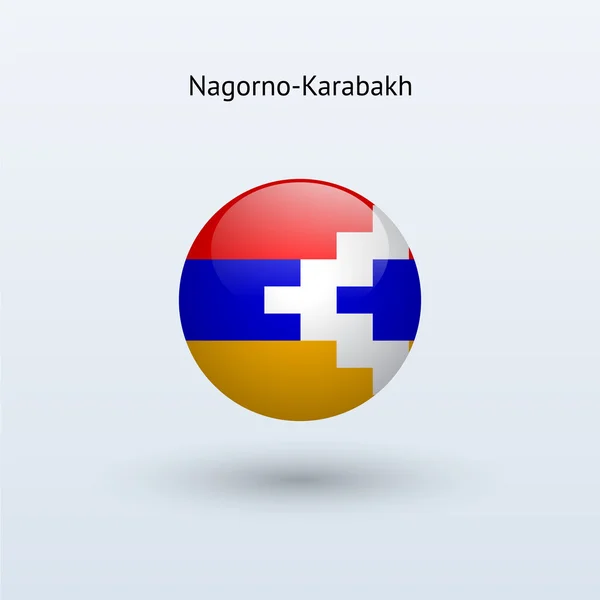 Nagorno-karabach runde Fahne. Vektorillustration. — Stockvektor
