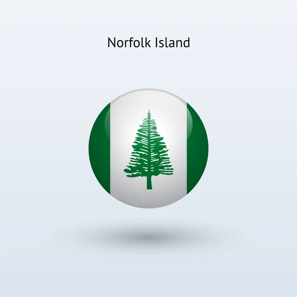 Bandera redonda Isla Norfolk. Ilustración vectorial . — Vector de stock