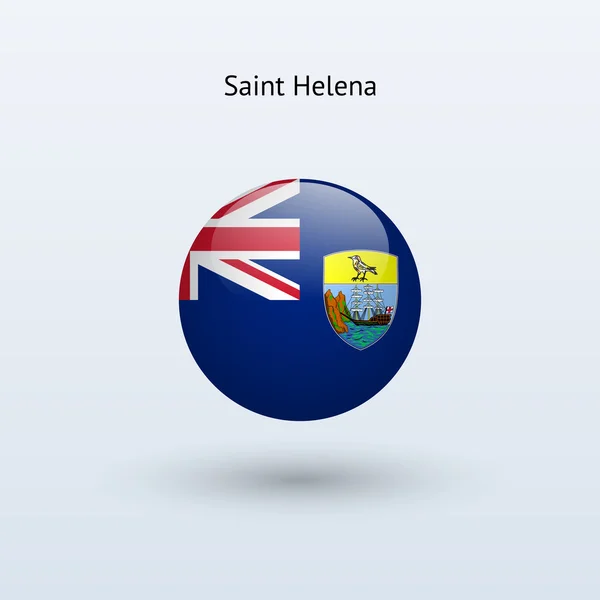 Santa Elena bandiera rotonda. Illustrazione vettoriale . — Vettoriale Stock