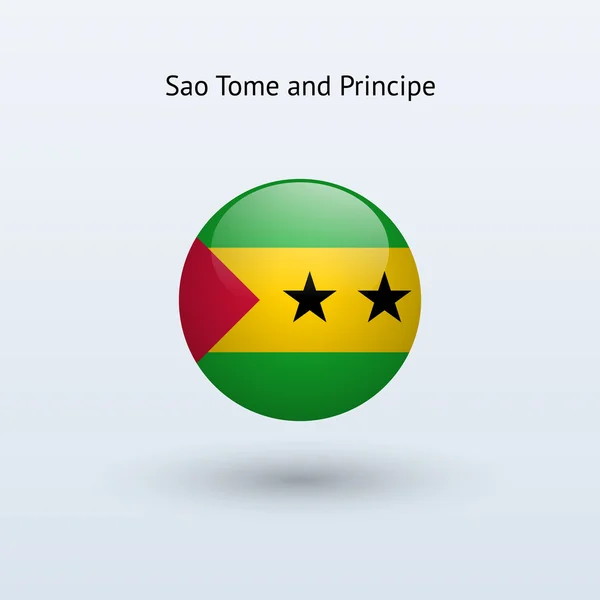 Sao Tome and Principe round flag. — Stock Vector