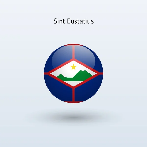 Bandiera rotonda Sint Eustatius. Illustrazione vettoriale . — Vettoriale Stock