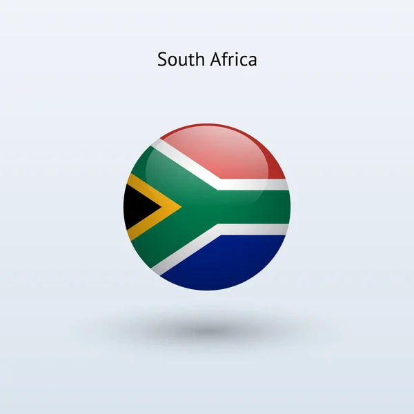 Zuid-Afrika ronde vlag. vectorillustratie. — Stockvector