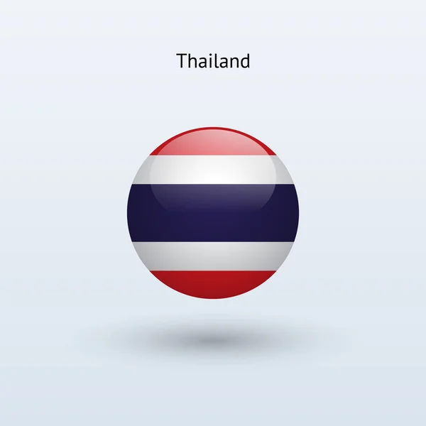 Drapeau rond Thaïlande. Illustration vectorielle . — Image vectorielle