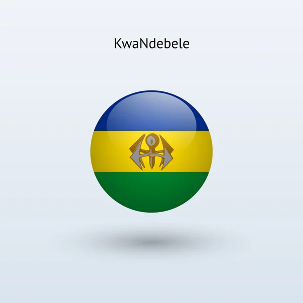 KwaNdebele ronde vlag. vectorillustratie. — Stockvector