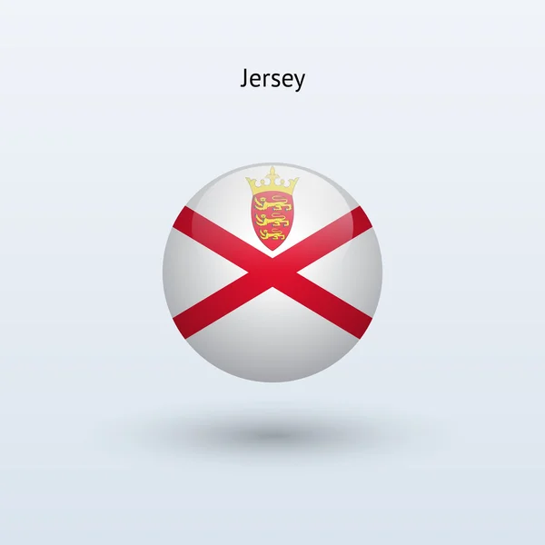 Jersey bandera redonda. Ilustración vectorial . — Vector de stock