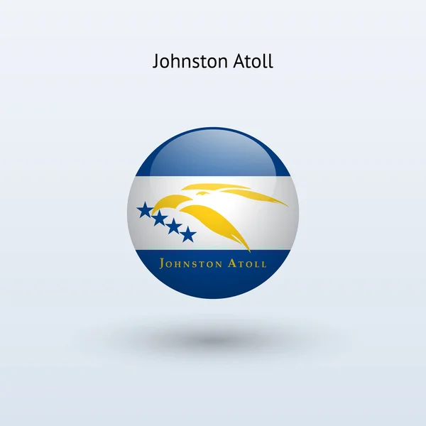 Johnston Atoll, bandeira redonda. Ilustração vetorial . — Vetor de Stock