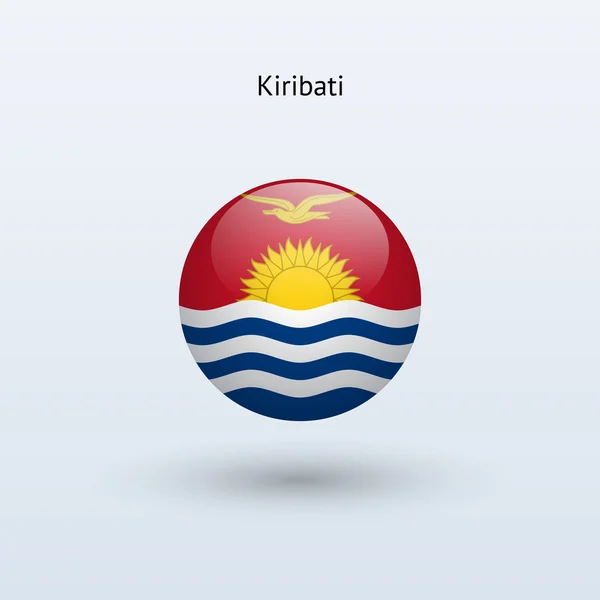 Kiribati bayrak yuvarlak. vektör çizim. — Stok Vektör