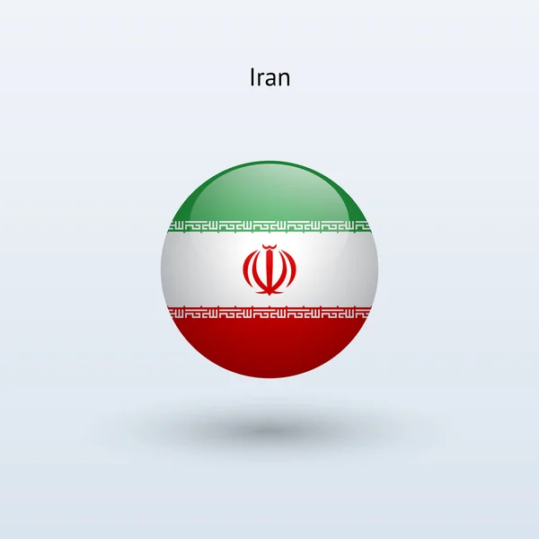 Iran round flag. Vector illustration. — Stock Vector
