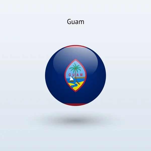 Guam kerek zászló. vektoros illusztráció. — Stock Vector
