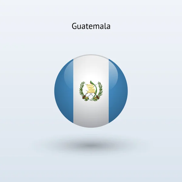 Bandera redonda de Guatemala. Ilustración vectorial . — Vector de stock