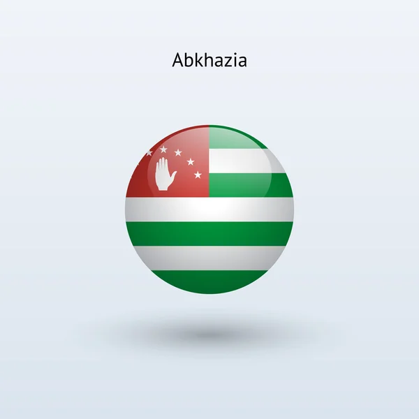 Abkhazia round flag. Vector illustration. — Stock Vector