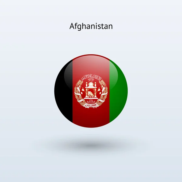 Afghanistan ronde vlag. vectorillustratie. — Stockvector