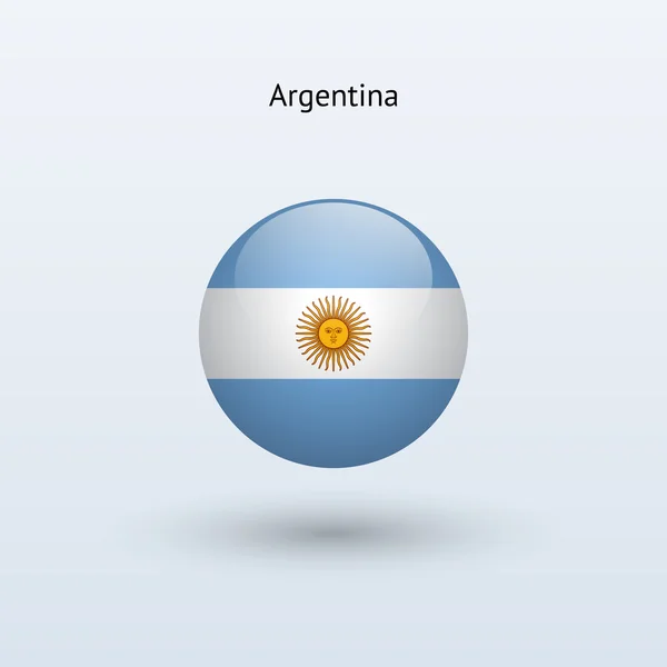 Bandeira redonda Argentina. Ilustração vetorial . — Vetor de Stock