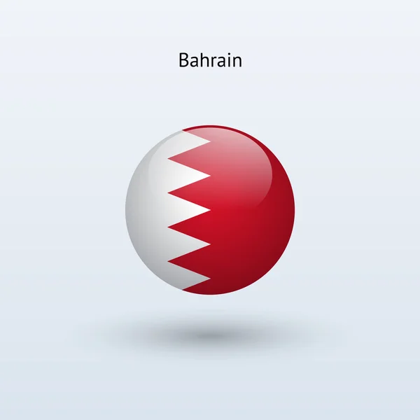 Bahrajn okrągły flaga. Ilustracja wektorowa. — Wektor stockowy