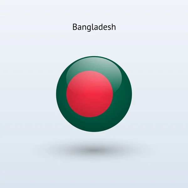 Bandera redonda Bangladesh. Ilustración vectorial . — Vector de stock