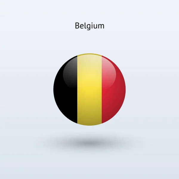 Belgia okrągły flaga. Ilustracja wektorowa. — Wektor stockowy