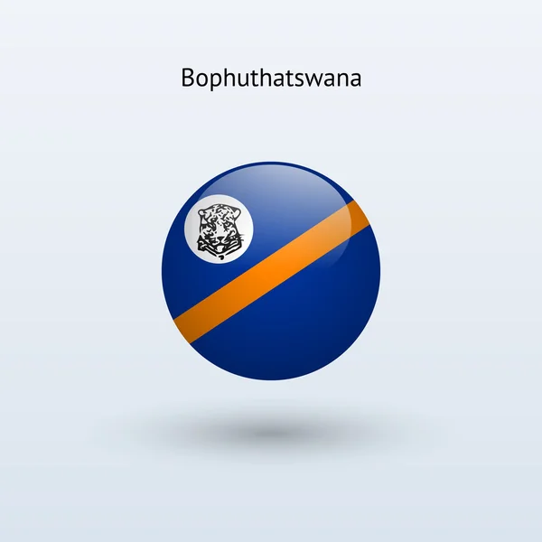 Bandera redonda Bophuthatswana. Ilustración vectorial . — Vector de stock