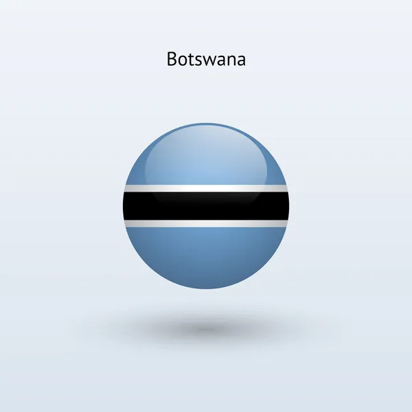 Bandera redonda de Botswana. Ilustración vectorial . — Vector de stock