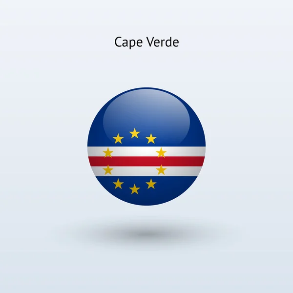 Kaapverdië ronde vlag. vectorillustratie. — Stockvector