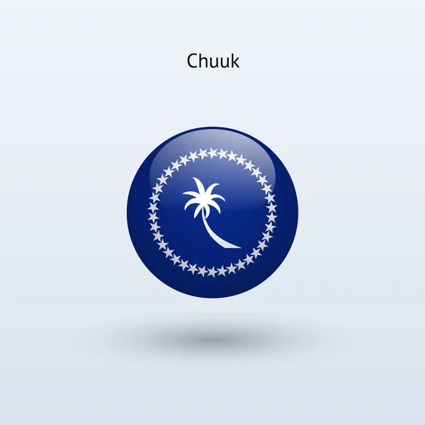 Chuuk 圆形标志。矢量图. — 图库矢量图片