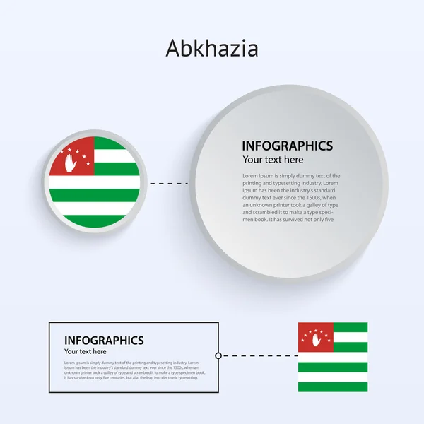 Abcházie země sada bannerů. — Stockový vektor