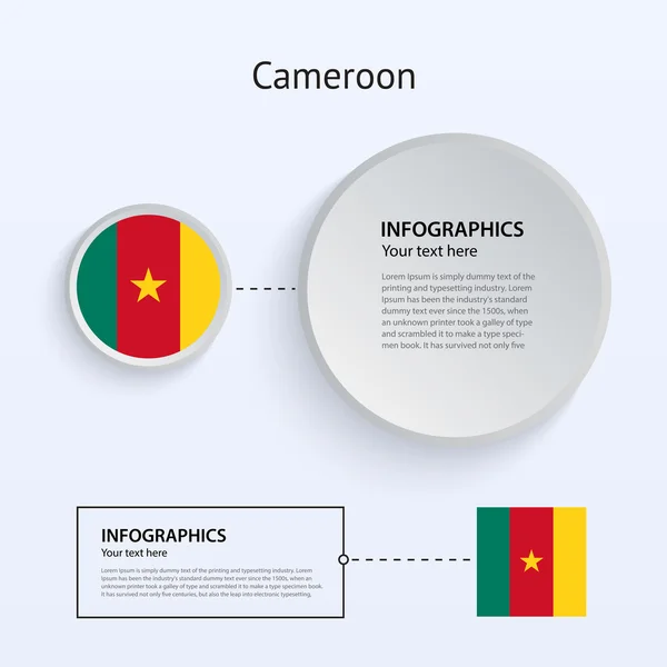 Cameroun Ensemble de Bannières Pays . — Image vectorielle