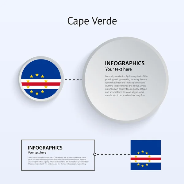 Cabo Verde Conjunto de Banners . — Vetor de Stock