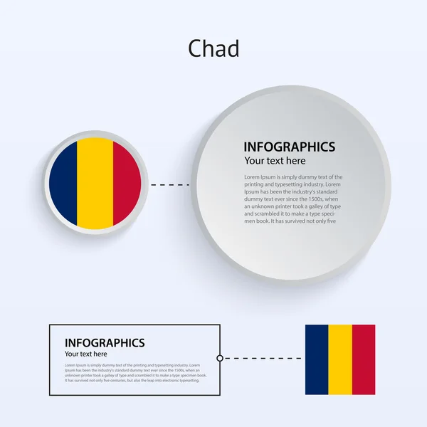 Chad Country Set de Banners . — Vector de stock